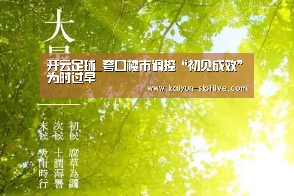 开云足球_夸口楼市调控“初见成效”为时过早(图1) 开云体育